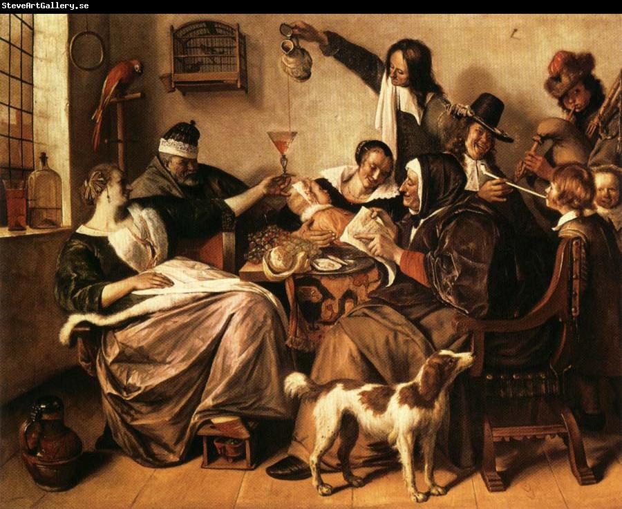 Jan Steen As the Old Sing.So Twitter the Young